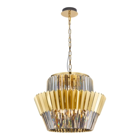 Nietuzinkowa, złota lampa wisząca w stylu glamour ML0415 z serii DONNA