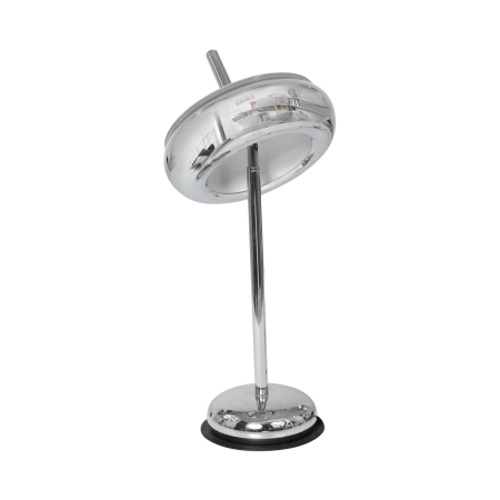 Designerska, srebrna lampa stołowa LED do salonu ML331 z serii MERCURIO