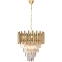 Złota, kryształowa lampa wisząca do salonu ML5992 z serii MADISON