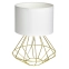 Lampka stołowa z białym abażurem, złota podstawa MLP6268 z serii LUPO