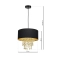 Lampa glamour w kolorze czerni i złota MLP6441 z serii ALMERIA - 2