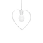 Lampa wisząca w kształcie serca, biały kolor MLP9950 z serii AMORE - 3