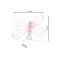 Różowy kinkiet ścienny w kształcie motylka MLP3931 z serii MOTYL - 6