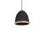 Czarna lampa wisząca z drewnianą obwódką MLP8852 z serii STUDIO - 3