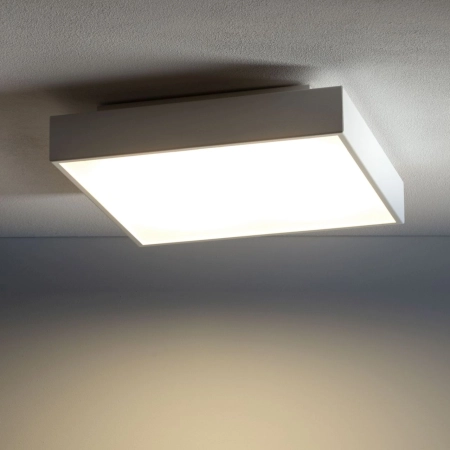 Ponadczasowa lampa sufitowa, biały kwadrat 30x30 10470 z serii QUAD 2