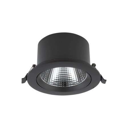 Czarne oczko wpustowe LED 15W 3000K ⌀14cm 10557 z serii EGINA LED