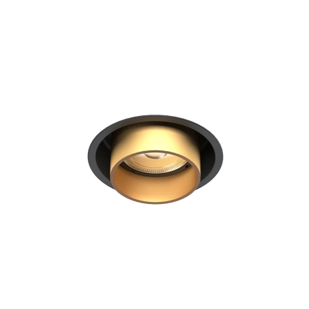 Czarne oczko ze złotą satynową tubą GU10 10800 z serii MONO SLIDE
