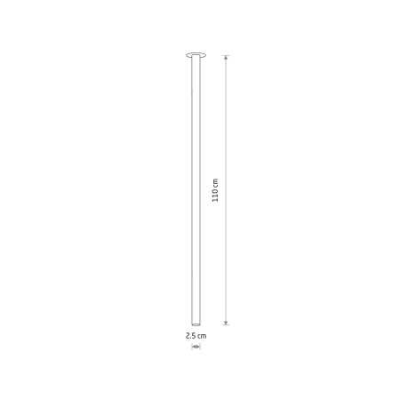 Smukła, punktowa, długa tuba spot 110x6cm G9 10918 z serii LASER - wymiary