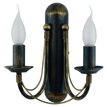 Dwuramienna lampa ścienna imitująca świecznik 203 z serii ARES