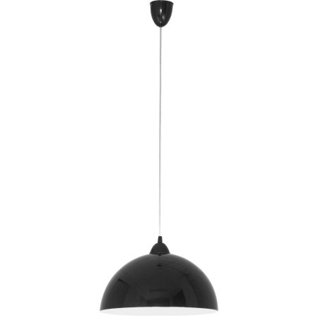 Czarno-biała lampa wisząca z regulowanym zwisem 4838 z serii HEMISPHERE