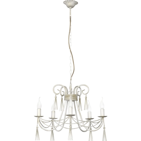 Biała lampa wisząca w stylu świecznika glamour 4984 z serii TWIST