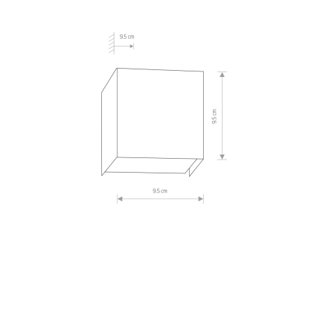 Minimalistyczny kinkiet o geometrycznym kształcie 5266 z serii CUBE - wymiary