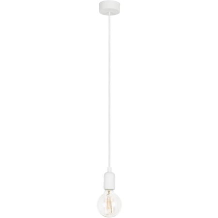 Lampa wisząca biały przewód z oprawką na żarówkę 6403 z serii SILICONE