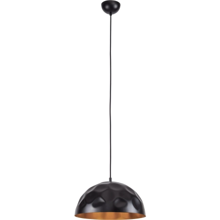 Lampa z designerskim, czarno-złotym kloszem 6777 z serii HEMISPHERE
