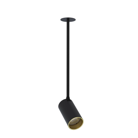 Czarno-złota lampa podtynkowa na żarówkę GU10 7681 z serii MONO