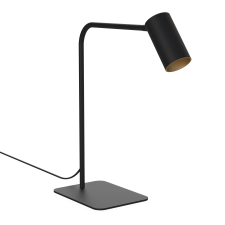 Lampka biurkowa z tubą, w kolorze czarno-złotym 7716 z serii MONO