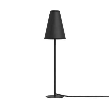 Czarna lampa stołowa z abażurem, lampka nocna 7761 z serii TRIFLE
