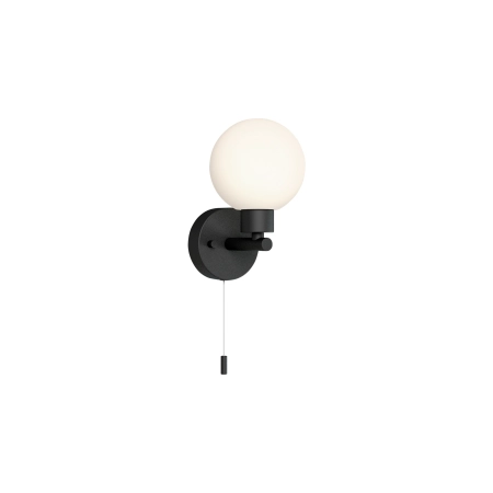 Lampka ścienna, w kolorze czerni, z białym kloszem 8052 z serii SIMI