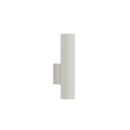 Podwójny, biały kinkiet ścienny, w kształcie tuby 8073 z serii EYE WALL