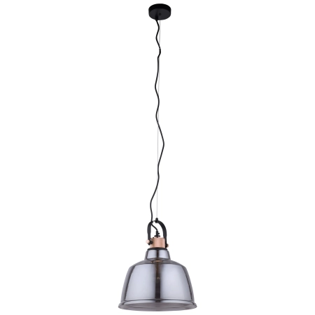 Srebrna lampa wisząca z kloszem na duży gwint 8380 z serii AMALFI