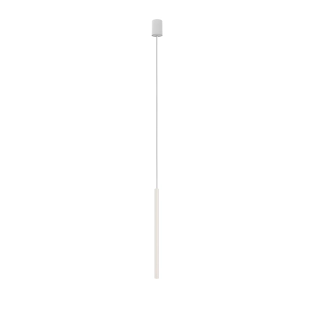 Biała lampa wisząca w kształcie tuby na żarówkę G9 8796 z serii LASER