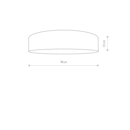 Kremowy plafon o średnicy 78 cm, na 7 żarówek 8958 z serii TURDA - wymiary