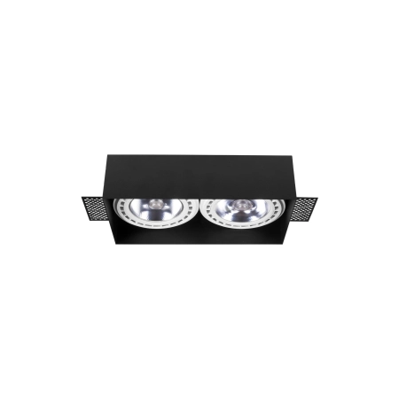 Czarna lampa podtynkowa, dwa źródła światła 9403 z serii DOWNLIGHT