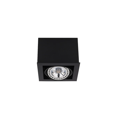 Czarny downlight natynkowy, w kształcie kostki 9495 z serii BOX