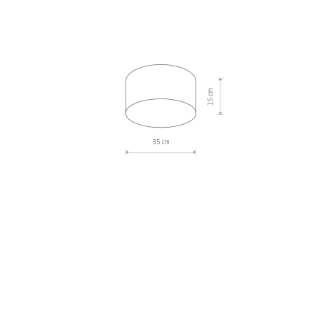 Szary, minimalistyczny plafon na 2 żarówki 9687 z serii CAMERON - wymiary