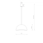 Biała, minimalistyczna lampa wisząca ⌀33cm 10695 z serii HEMISPHERE - wymiary