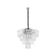 Srebrna lampa wisząca z ozdobnymi kryształami 7615 z serii CRISTAL