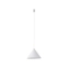Biała lampa wisząca z kloszem, w kształcie stożka 8002 z serii ZENITH