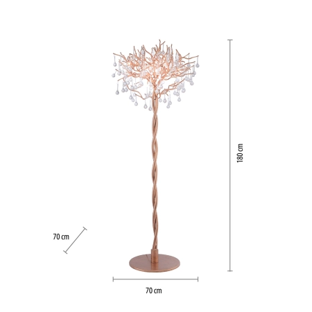 Złota lampa podłogowa imitująca drzewo 232-11 z serii ICICLE 4