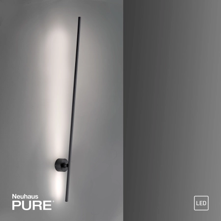 Modernistyczny, długi, czarny kinkiet LED 9407-18 z serii PURE-GRAFO 6
