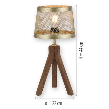 Drewniano-metalowa lampka stołowa 11423-60 z serii FREDERIK 4