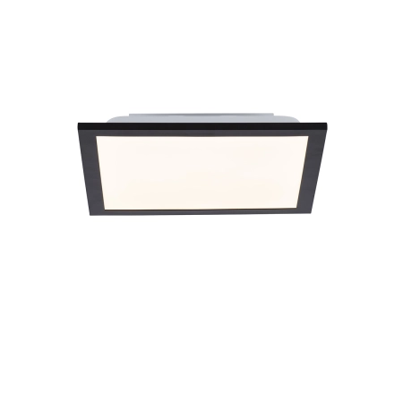Czarny, kwadratowy plafon LED do salonu 14740-18 z serii FLAT