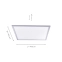 Srebrny plafon LED, ciepła barwa światła 14752-21 z serii FLAT 5