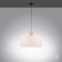 Lampa wisząca - połączenie drewna i abażura 15112-16 z serii LINEN 7