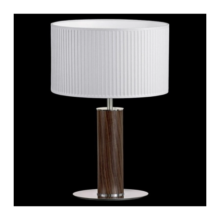 Lampka nocna na drewnianej nodze z białym abażurem 67527 z serii NODO