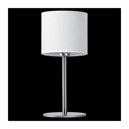 Lampa stołowa z ponadczasowym, białym abażurem 67577 z serii RONDO