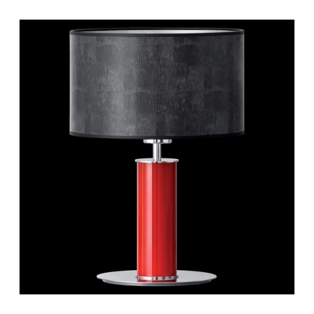 Lampa stołowa na czerwonej podstawie, do sypialni 67599 z serii NODO