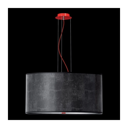 Czarna lampa wisząca ⌀60cm na czerwonej podsufitce 67607 z serii NODO