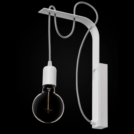 Biała, metalowa lampa ścienna w stylu loft 67985 z serii BORNHOLM