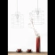 Designerska, druciana, biała lampa wisząca typu pająk 67114 z serii LANA 2