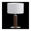 Lampka nocna na drewnianej nodze z białym abażurem 67527 z serii NODO