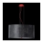 Czarny, klasyczny żyrandol z czerwonymi dodatkami 67606 z serii NODO