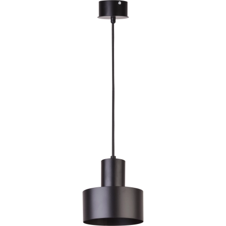 Czarna lampa wisząca z małym, metalowym kloszem SIG 30897 z serii RIF