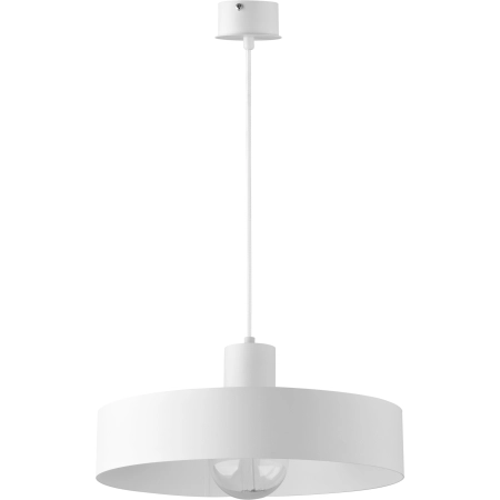 Biała, nowoczesna lampa wisząca do jadalni SIG 30901 z serii RIF