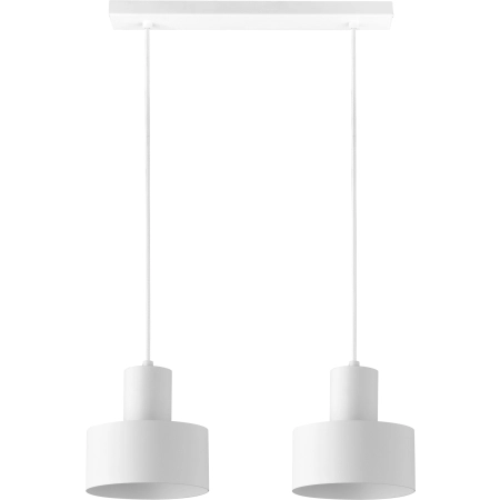 Minimalistyczna, biała lampa wisząca do jadalni SIG 30904 z serii RIF