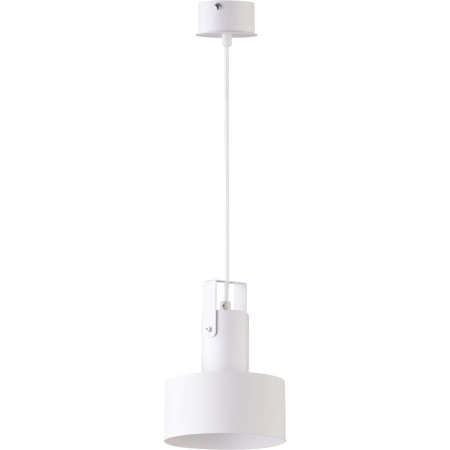 Biała lampa wisząca z metalowym kloszem SIG 31198 z serii RIF PLUS